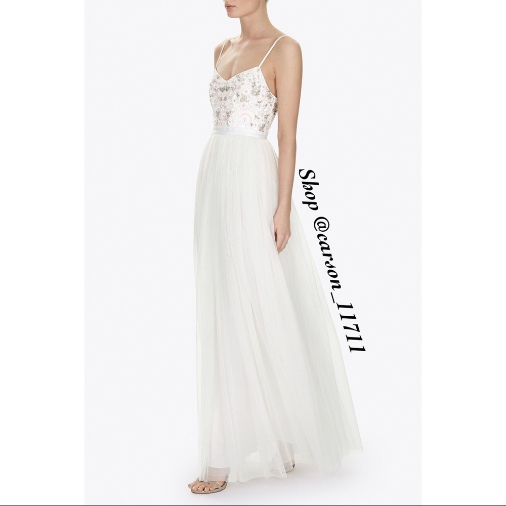 NWT Needle & Thread Bridal Embellished Tulle Gown 0 - Picture 2 of 12